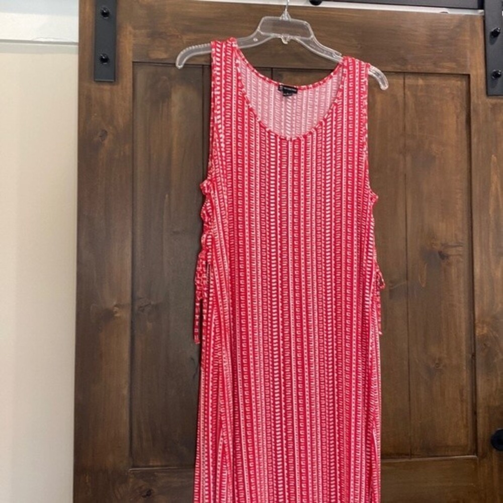 315) New Direction Red Women's Asymmetrical Tank Dress EUC